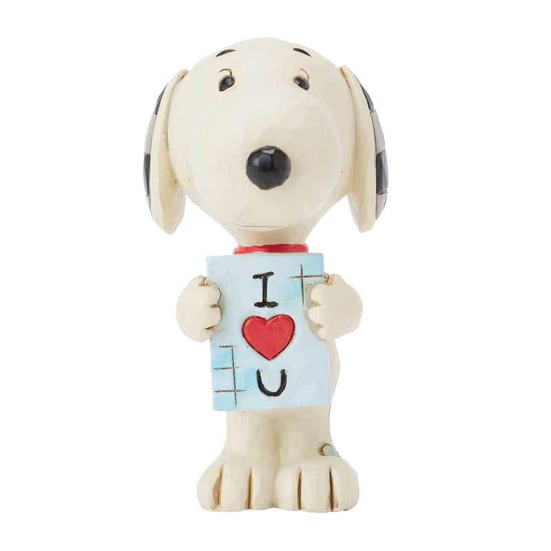 SNOOPY WITH SIGN I LOVE YOU MINI FIGURINE