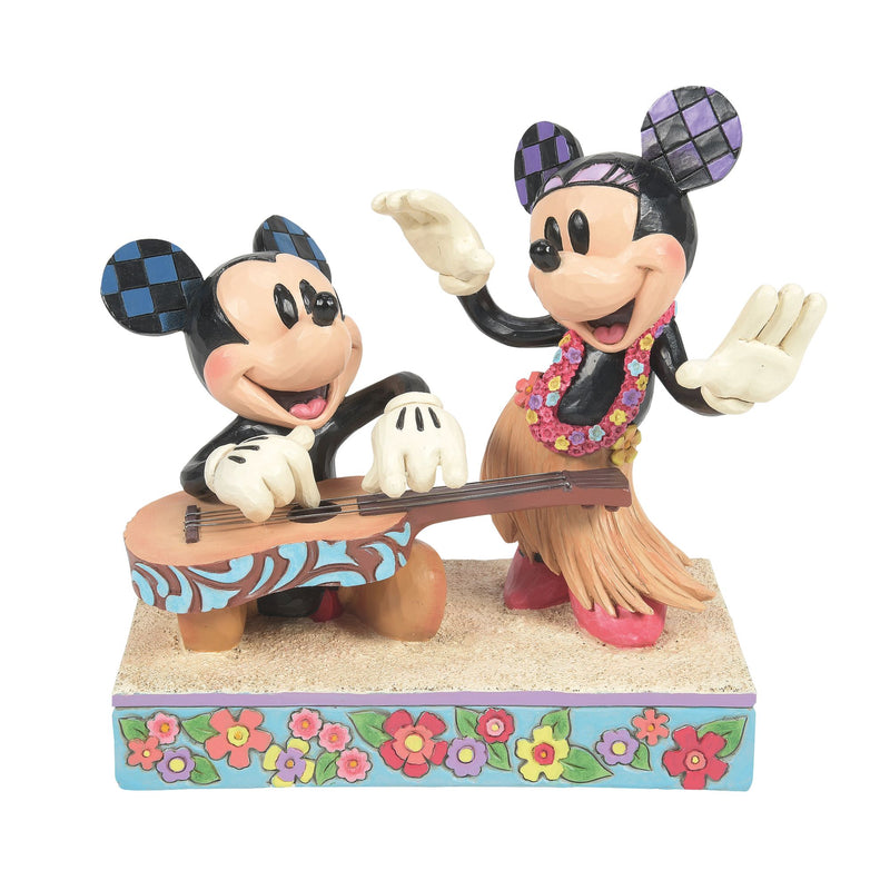 Figurine Mickey et Minnie Hawaii - Disney Traditions