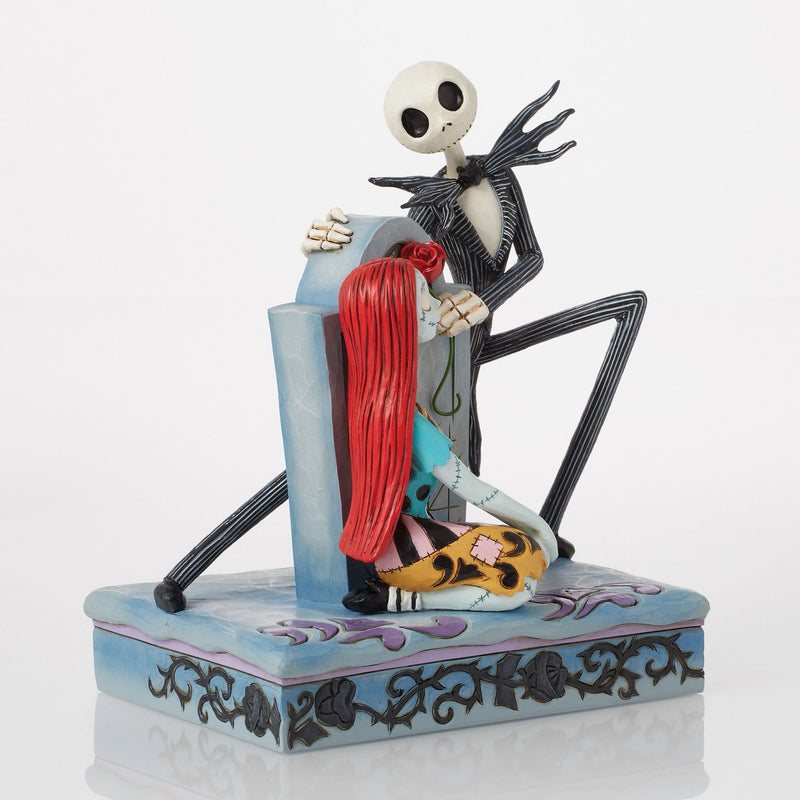 Figurine Jack et Sally sur une Tombe - Disney Traditions