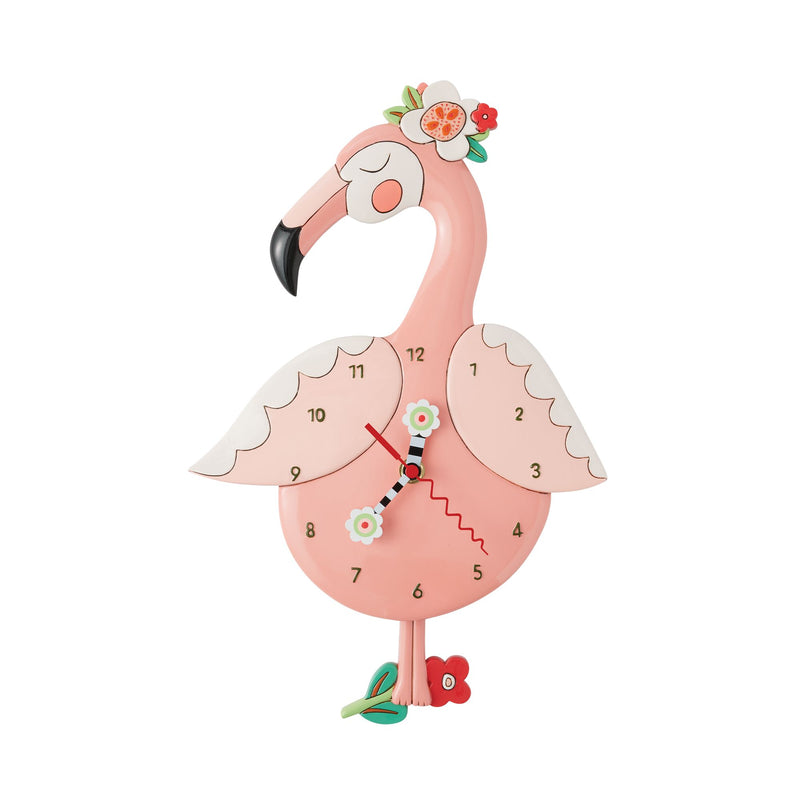 Horloge Flamant Rose - Allen Designs