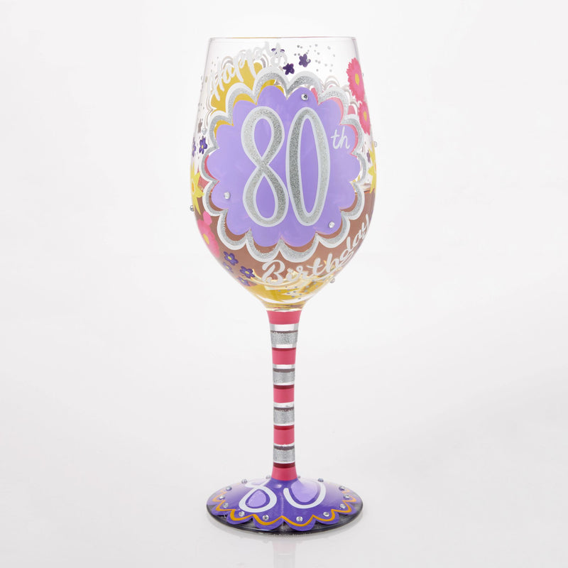 Verre à vin Anniversaire 80 ans - Lolita