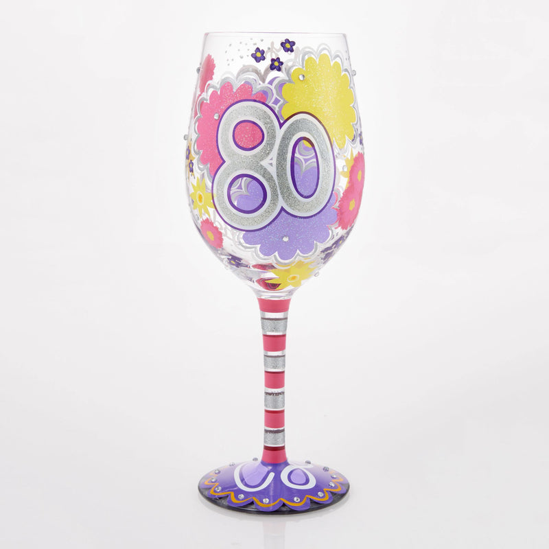 Verre à vin Anniversaire 80 ans - Lolita