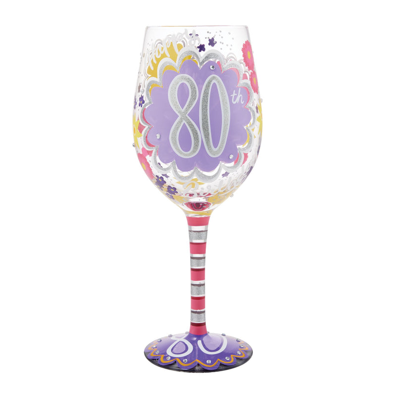 Verre à vin Anniversaire 80 ans - Lolita