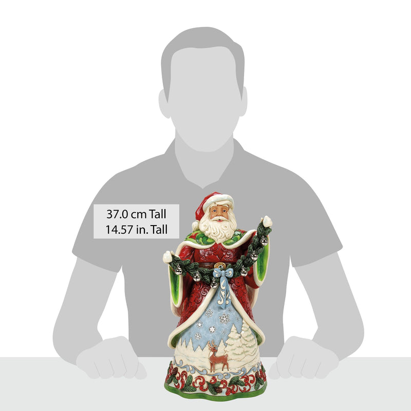 Figurine Édition Collector Père Noël Guirlande de Clochettes - Heartwood Creek