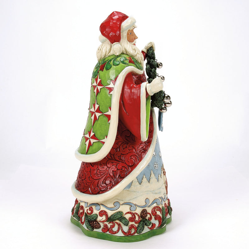 Figurine Édition Collector Père Noël Guirlande de Clochettes - Heartwood Creek
