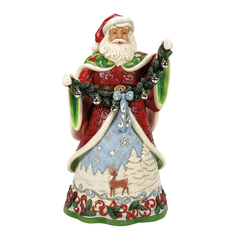 Figurine Édition Collector Père Noël Guirlande de Clochettes - Heartwood Creek