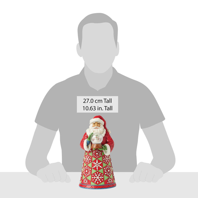 Figurine Père Noël avec  Boule Neigeuse - Heartwood Creek