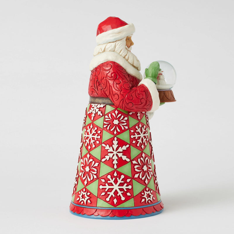 Figurine Père Noël avec  Boule Neigeuse - Heartwood Creek