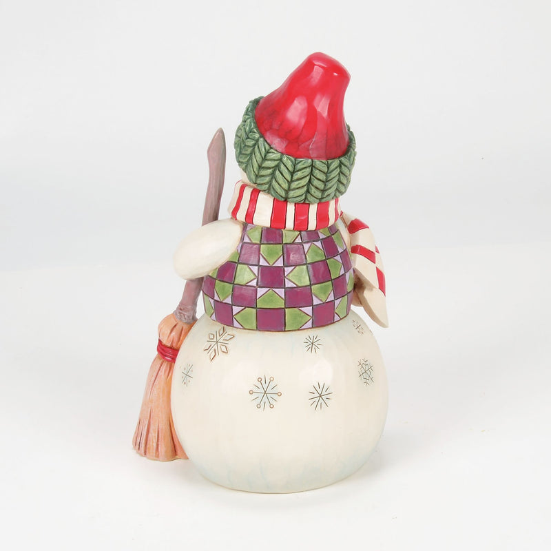 Figurine Bonhomme de Neige et le Chien - Heartwood Creek