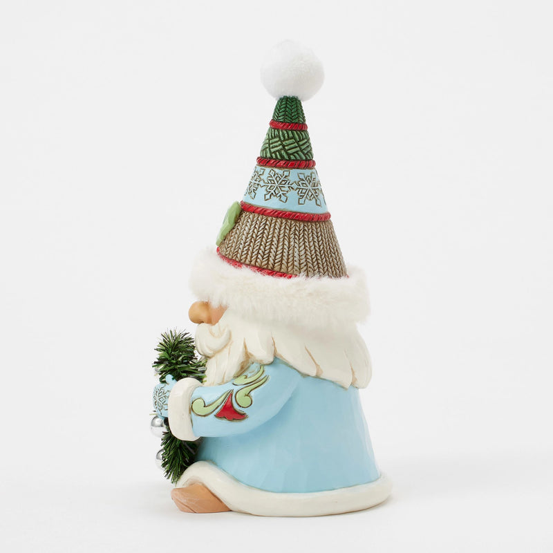 Figurine Gnome Couronne de Noël Chapeau fourrure - Heartwood Creek