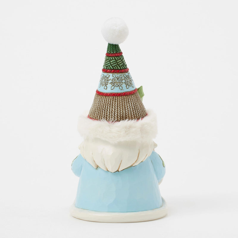 Figurine Gnome Couronne de Noël Chapeau fourrure - Heartwood Creek