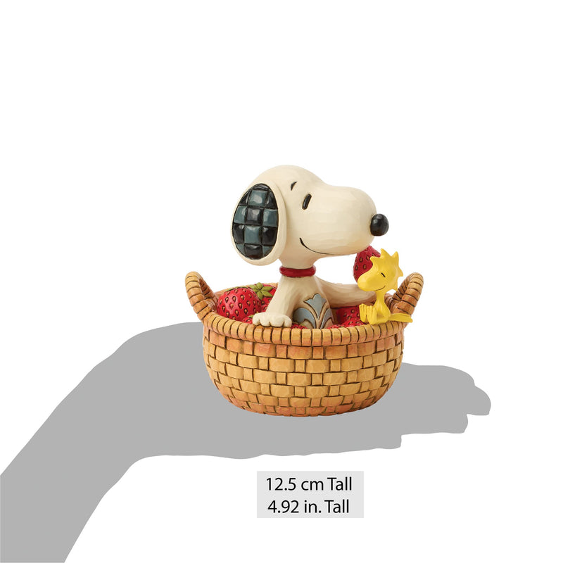 Figurine Snoopy et Woodstock Panier Fraises - Peanuts by Jim Shore