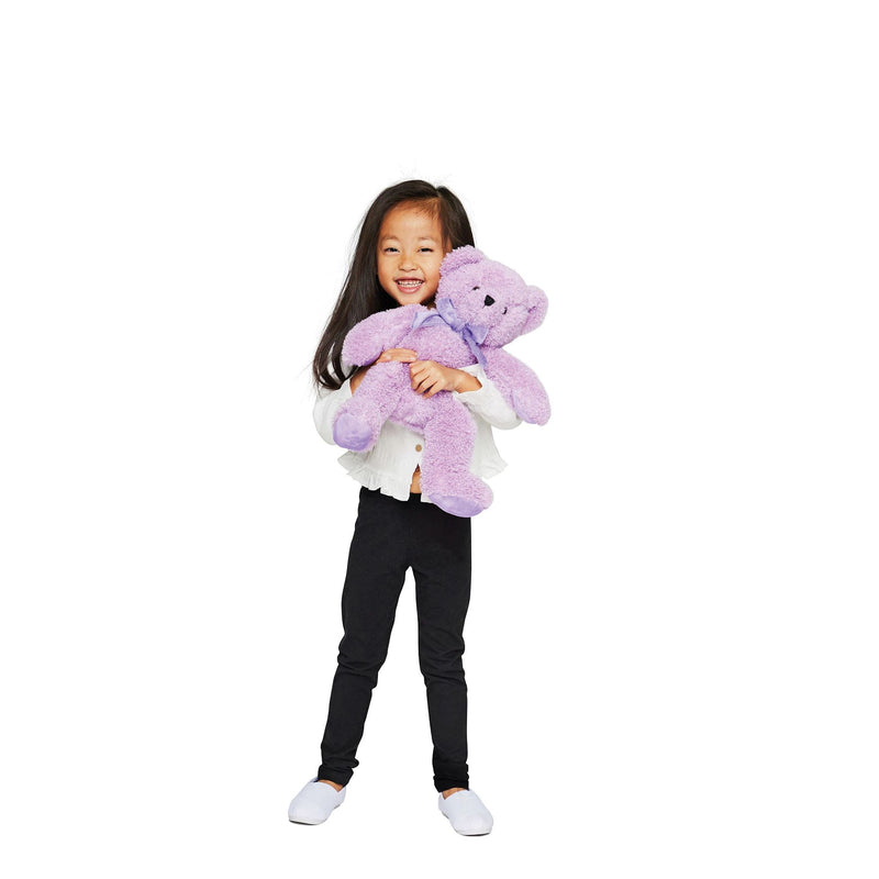 Peluche Ours Nœud Lavande - Kalidou