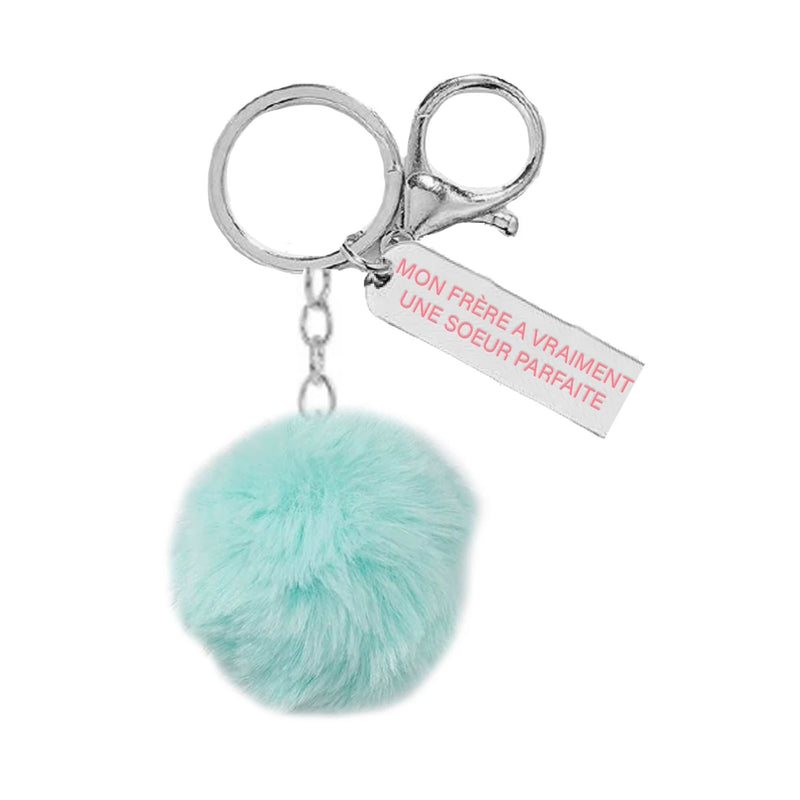 Porte-Clé Pompon Sœur Parfaite - Petits Messages