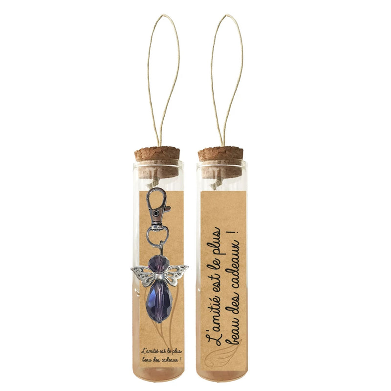 Wish Bottle Ange Amitié Violet - Petits Messages