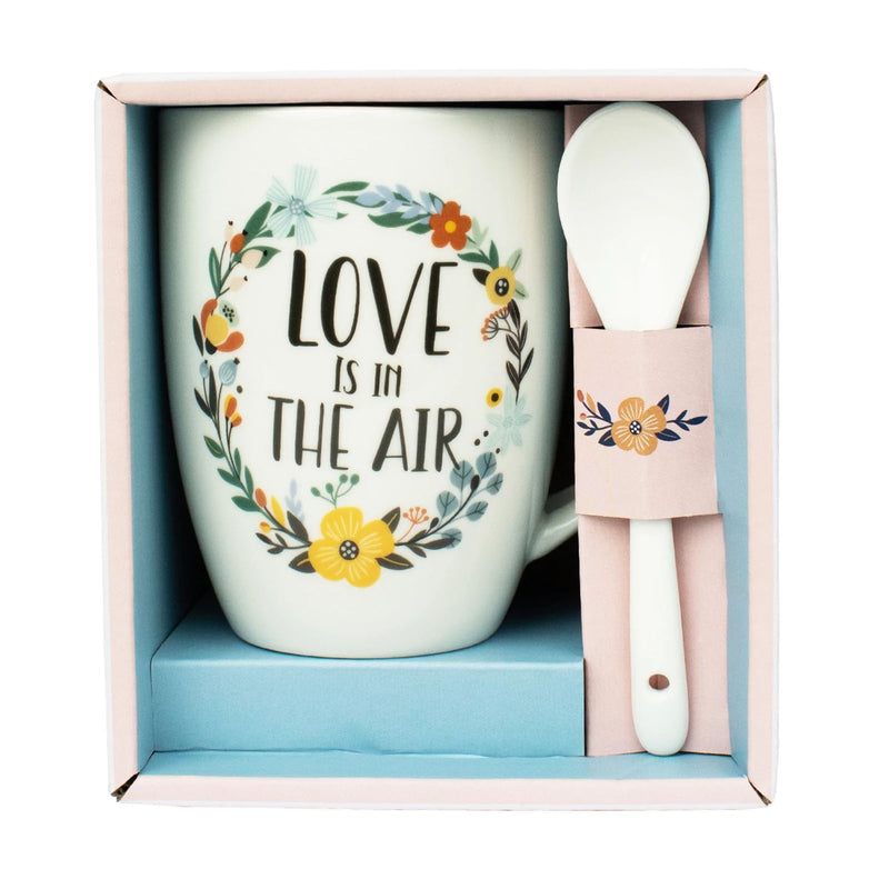 Mug avec cuillère Love is in The Air - Petits Messages