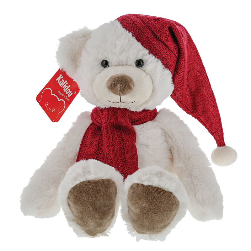 Peluche Ours Bonnet Écharpe (Grand Modèle) - Kalidou