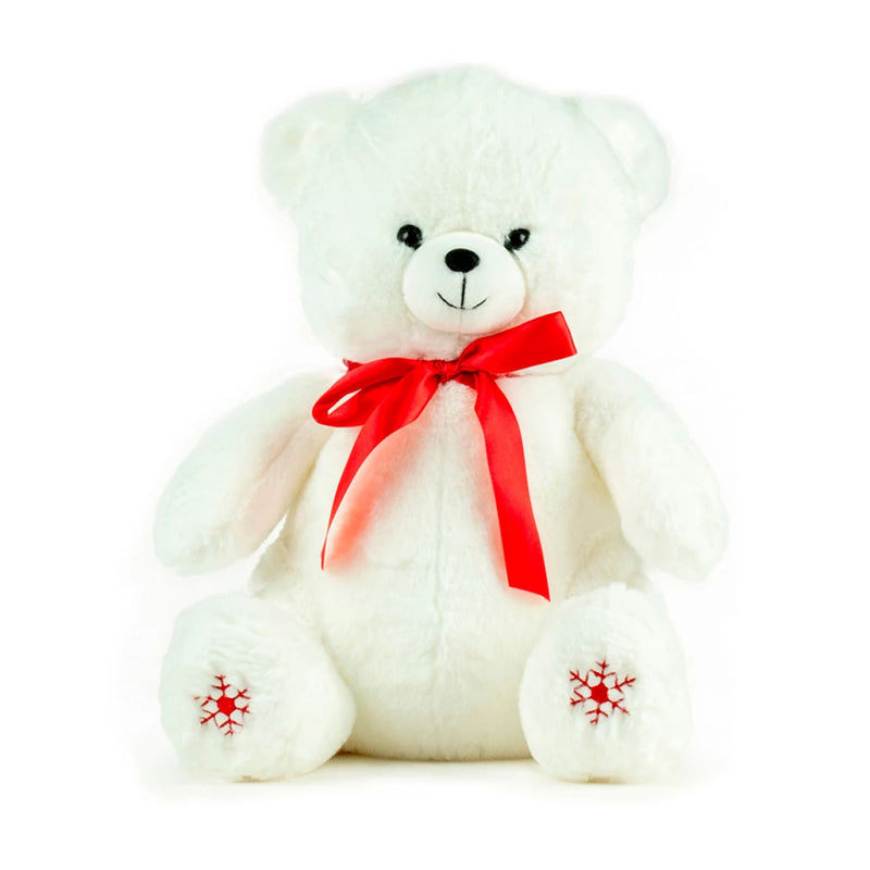 Peluche Ours Beige Flocon Rouge  - Kalidou