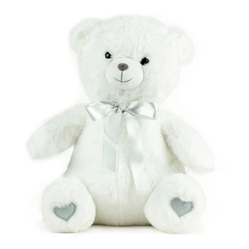 Peluche Ours Blanc Cœur Gris - Kalidou