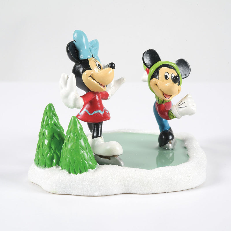 Figurine Mickey et Minnie Patin à Glace - Disney Village