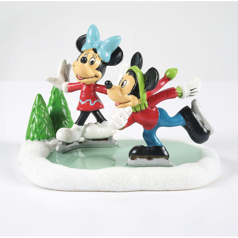 Figurine Mickey et Minnie Patin à Glace - Disney Village