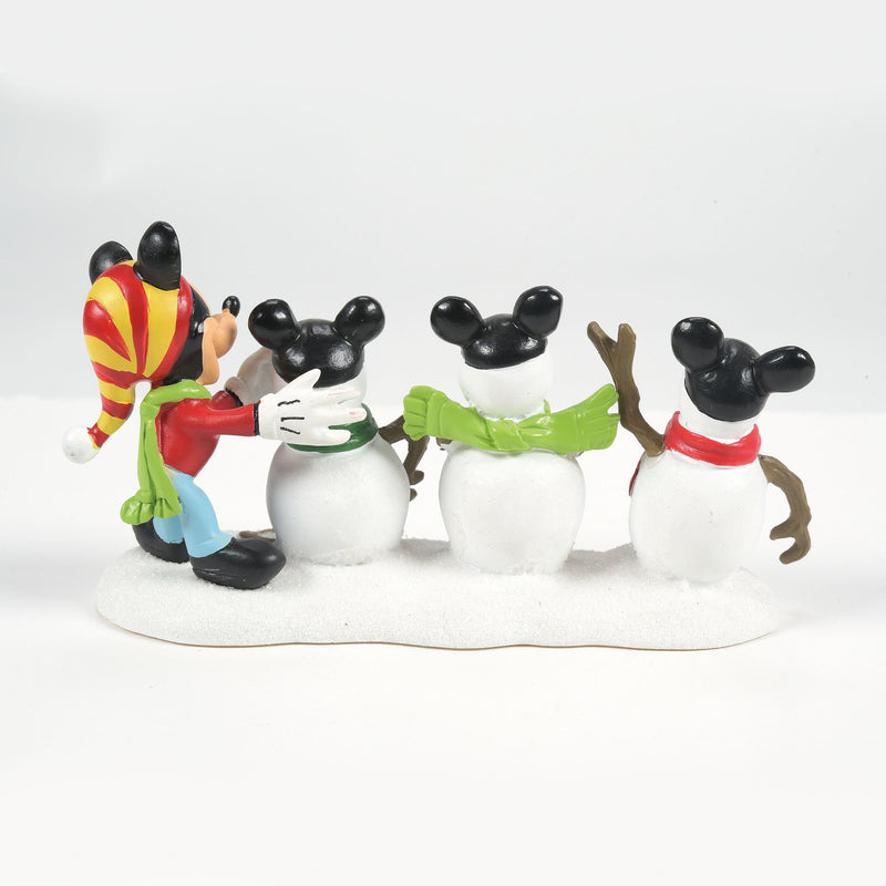 Figurine Mickey et ses 3 Bonhommes de Neige - Disney Village