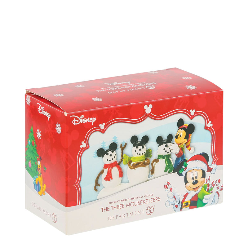 Figurine Mickey et ses 3 Bonhommes de Neige - Disney Village