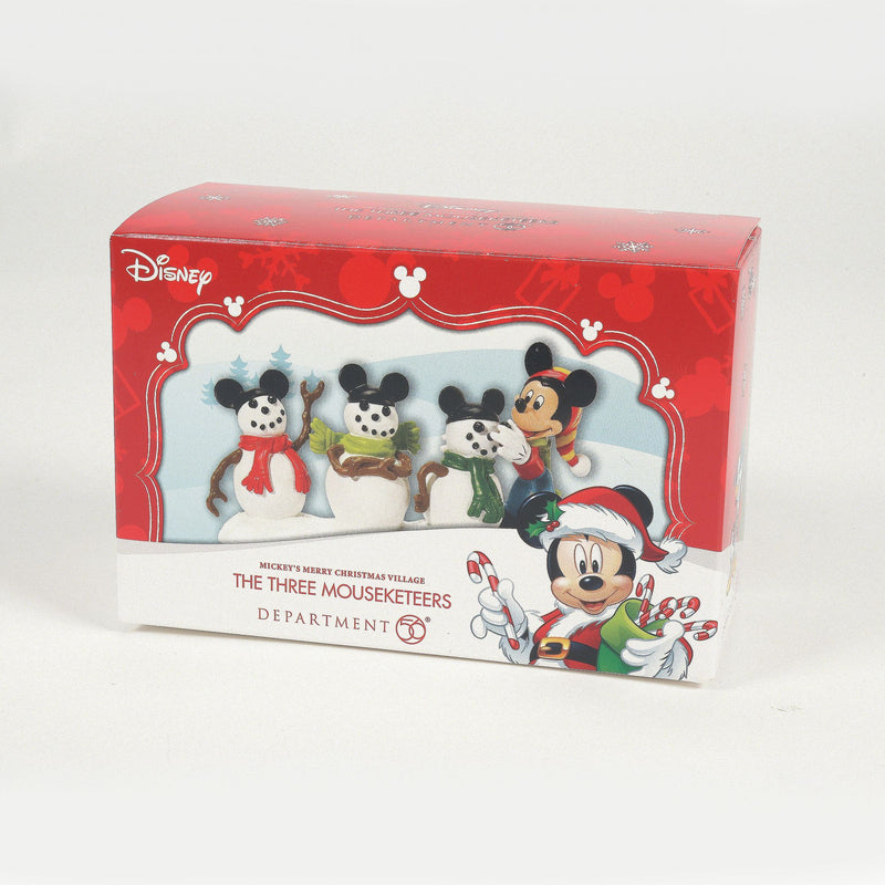 Figurine Mickey et ses 3 Bonhommes de Neige - Disney Village