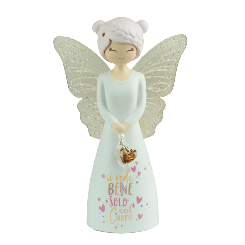 Figurine Ange Vede Bene Solo Col Cuore - Butterfly Dreamers