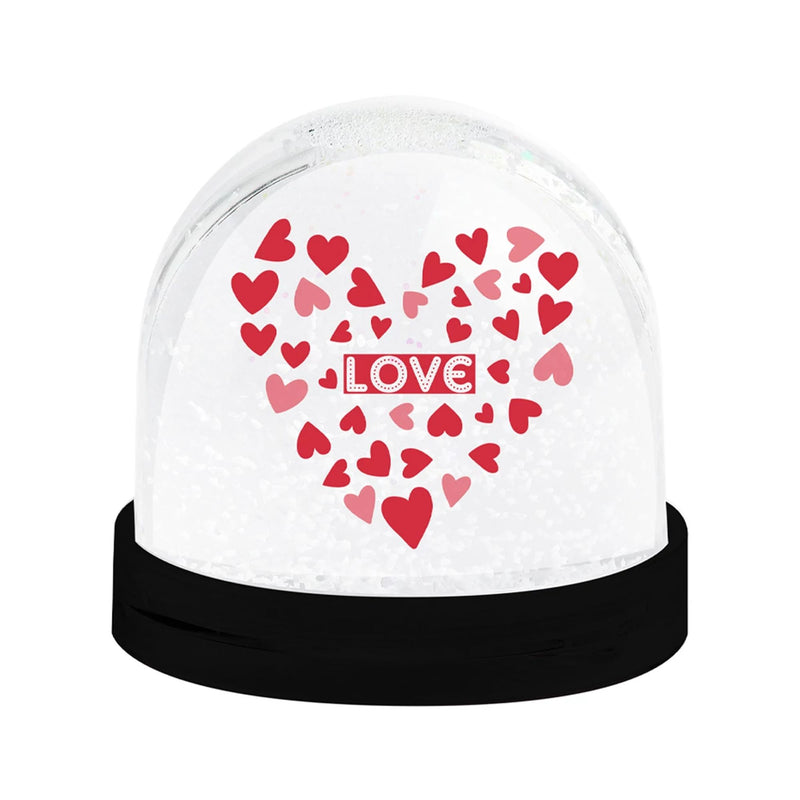 Boule neigeuse Love Cœurs - Petits Messages
