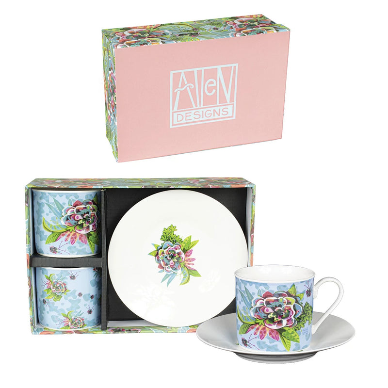 Set de 2 tasses assorties Fleurs - Allen Designs