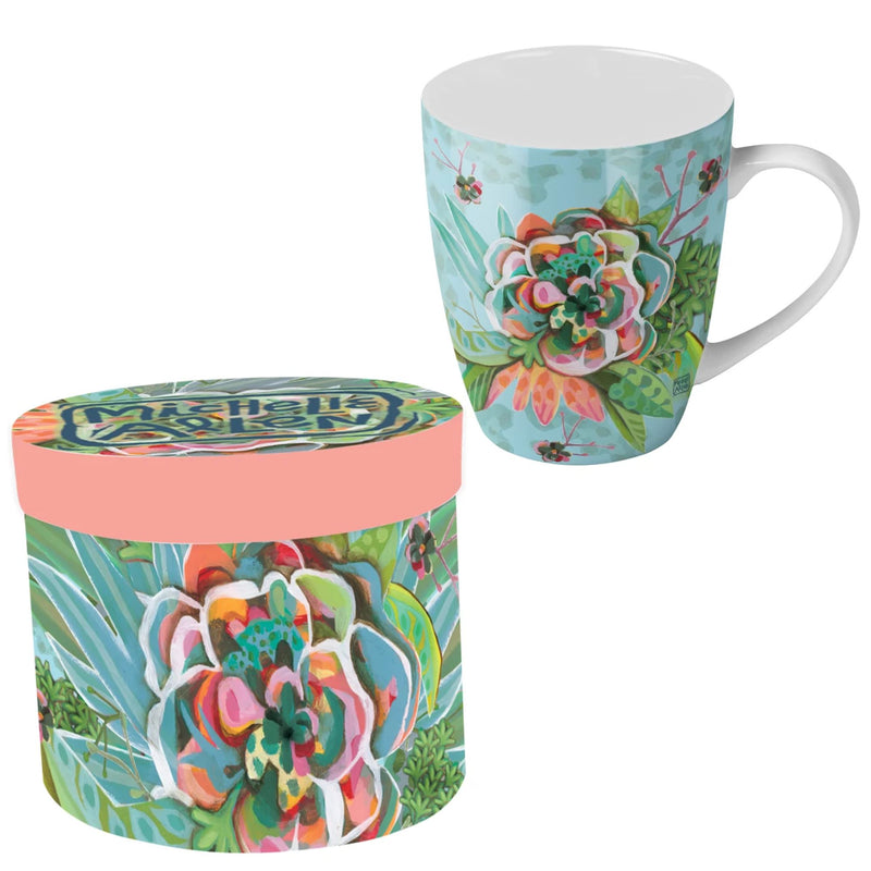 Mug Fleurs  dans sa boîte individuelle - Allen Designs