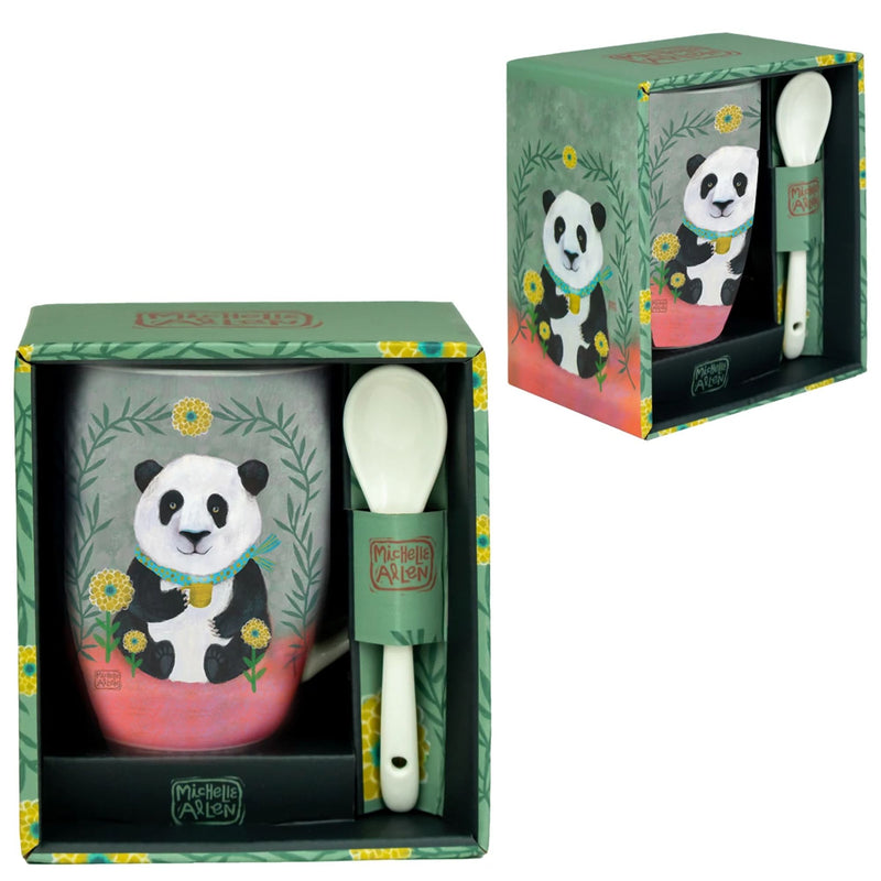 Mug avec cuillère Panda- Allen Designs