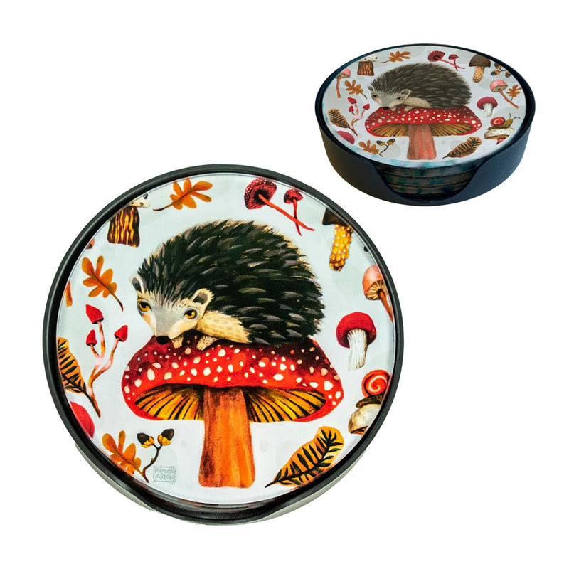 Set de 4 sous-verres assortis Hérisson - Allen Designs