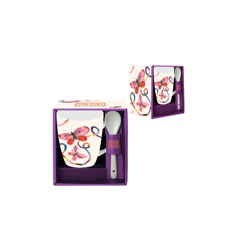 Tasse avec cuillère Cat Flower - Allen Designs