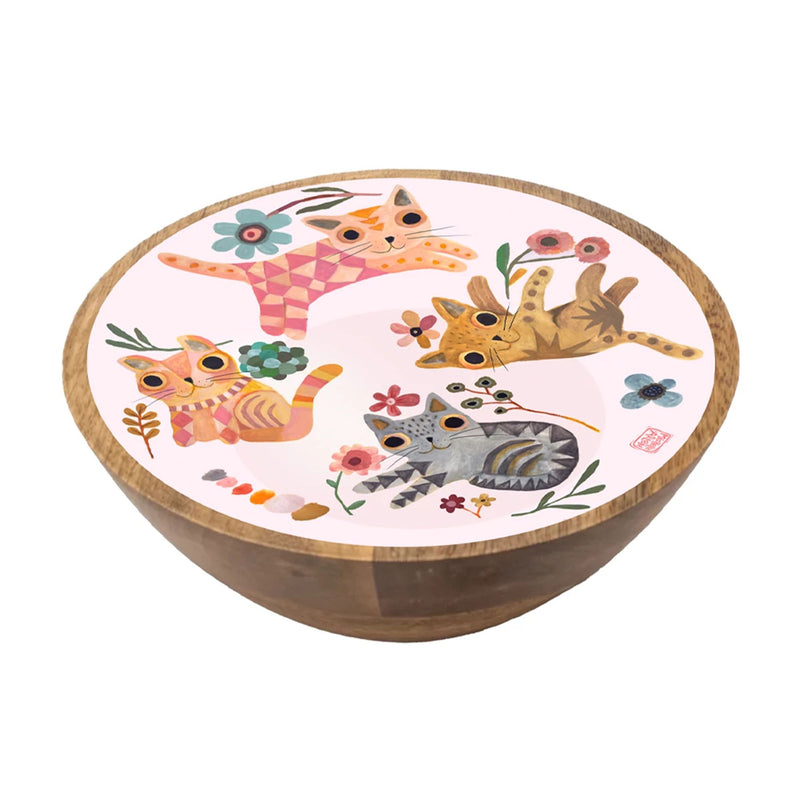 Coupelle en bois ronde Cat Flower - Allen Designs