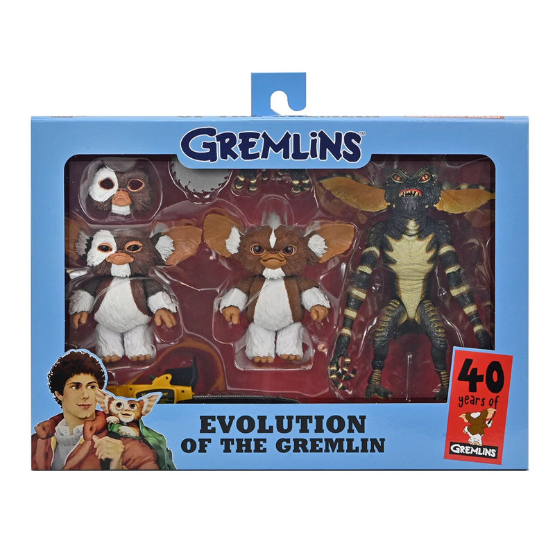 GREMLINS - 7” SCALE ACTION FIGURES - “EVOLUTION OF A GREMLIN” 40TH ANNIVERSARY BOX SET