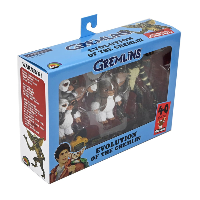 GREMLINS - 7” SCALE ACTION FIGURES - “EVOLUTION OF A GREMLIN” 40TH ANNIVERSARY BOX SET