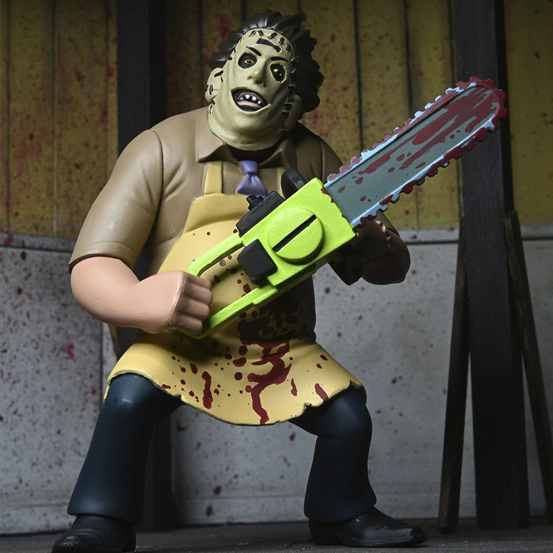 TEXAS CHAINSAW MASSACRE - 6" SCALE ACTION FIGURE - TOONY TERRORS  LEATHERFACE (BLOODY)