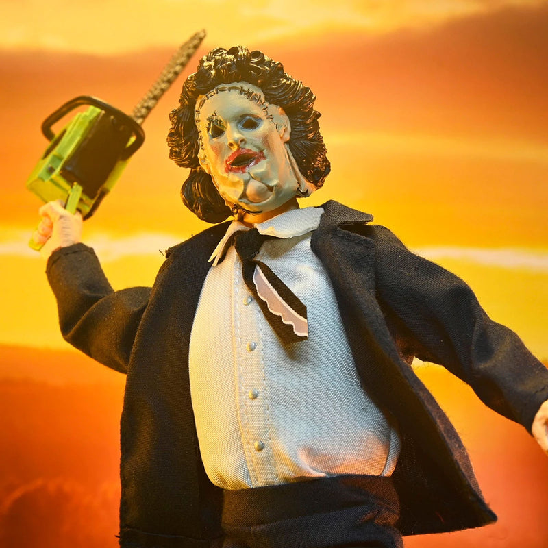 TEXAS CHAINSAW MASSACRE - 8" CLOTHED ACTION FIGURE - 50TH ANNIVERSARY LEATHERFACE (PRETTY WOMAN MASK