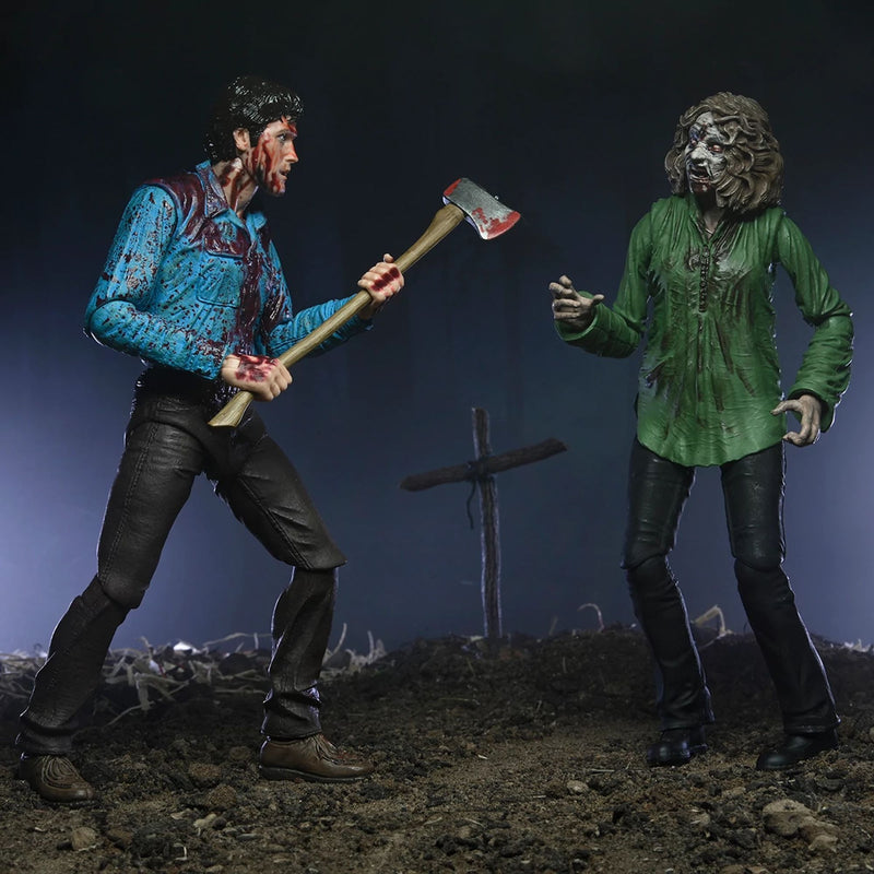 EVIL DEAD - 7” SCALE ACTION FIGURE - ULTIMATE BLOODY ASH & CHERYL WILLIAMS 2 PACK