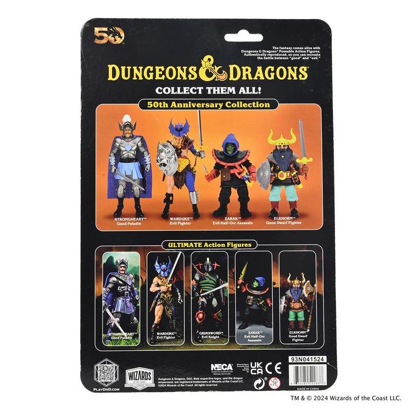 DUNGEONS AND DRAGONS - 7" SCALE FIGURE - 50TH ANNIVERSARY ZARAK ON BLISTER CARD