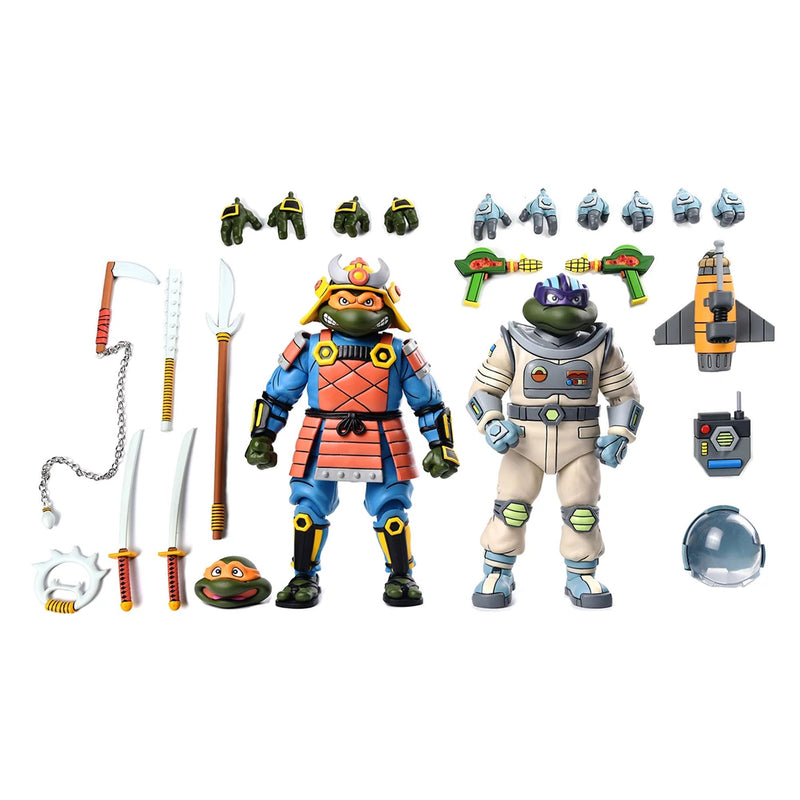 TEENAGE MUTANT NINJA TURTLES (CARTOON) – 7” SCALE ACTION FIGURES - SPACE ADVENTURE & SAMURAI TURTLES