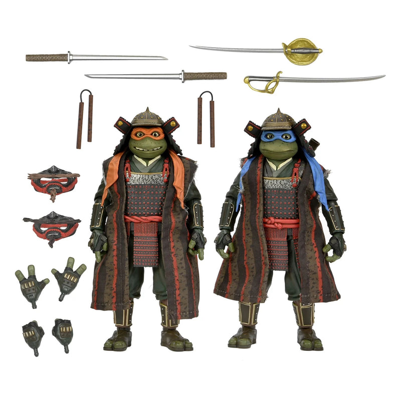 TEENAGE MUTANT NINJA TURTLES 3 (MOVIE) -  7" SCALE ACTION FIGURES - LEONARDO & MICHELANGELO 2 PACK