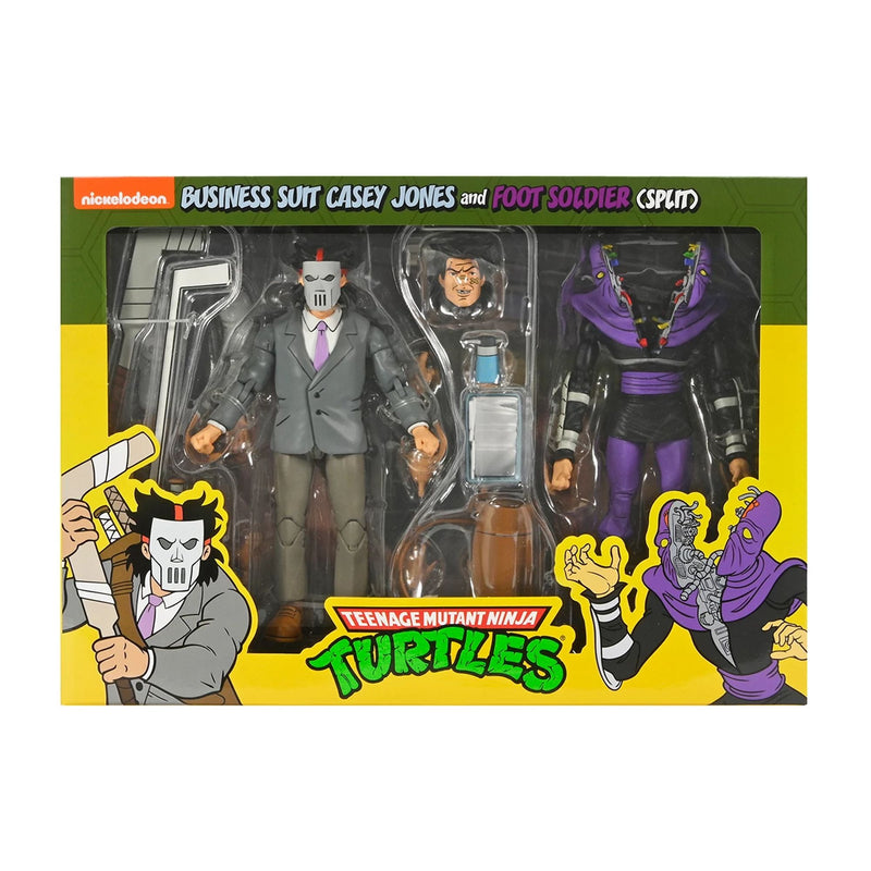 TEENAGE MUTANT NINJA TURTLES (CARTOON) - 7” SCALE ACTION FIGURE - BUSINESS SUIT CASEY JONES & SPLIT