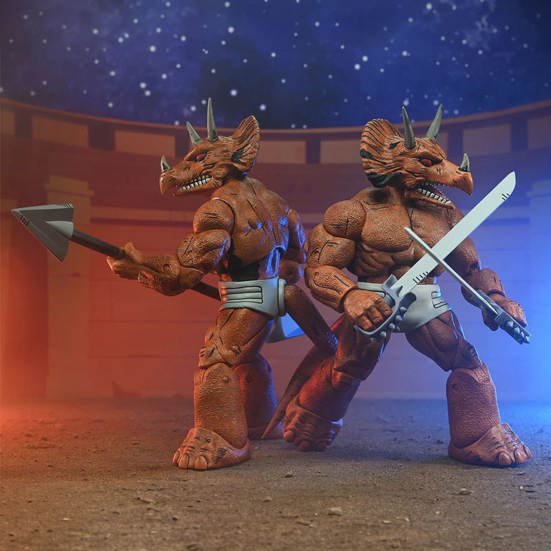 TEENAGE MUTANT NINJA TURTLES (MIRAGE COMICS) - 7" SCALE ACTION FIGURE - TRICERATON GLADIATOR