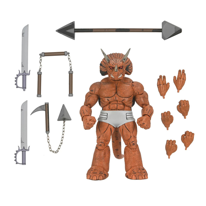 TEENAGE MUTANT NINJA TURTLES (MIRAGE COMICS) - 7" SCALE ACTION FIGURE - TRICERATON GLADIATOR