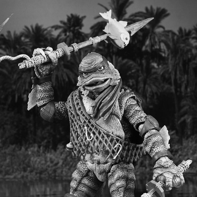 UNIVERSAL MONSTERS X TEENAGE MUTANT NINJA TURTLES - 7’’ SCALE ACTION FIGURE - BLACK & WHITE TURTLES 4 PACK