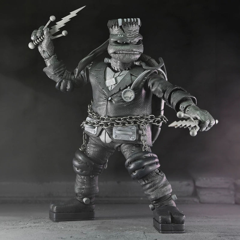 UNIVERSAL MONSTERS X TEENAGE MUTANT NINJA TURTLES - 7’’ SCALE ACTION FIGURE - BLACK & WHITE TURTLES 4 PACK