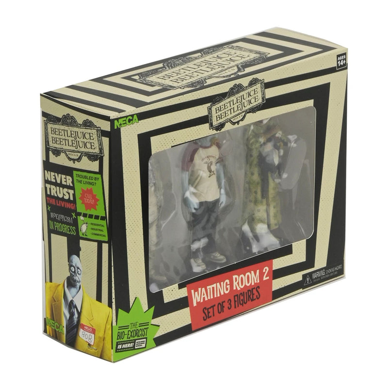 BEETLEJUICE BEETLEJUICE – 3" SET - "WAITING ROOM SET 2" (CAT LADY, SPACE MAN, HOT DOG CHAMPION)